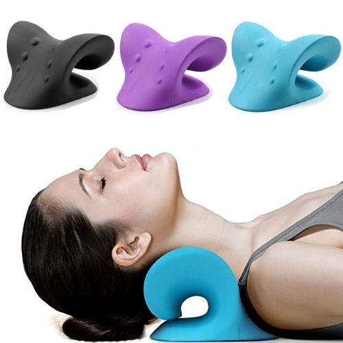 Cervical Neck Relaxer & Posture Stretcher Pillow – Memory Foam Neck Pain Relief for Tech Neck, Shoulder Tension & Headaches