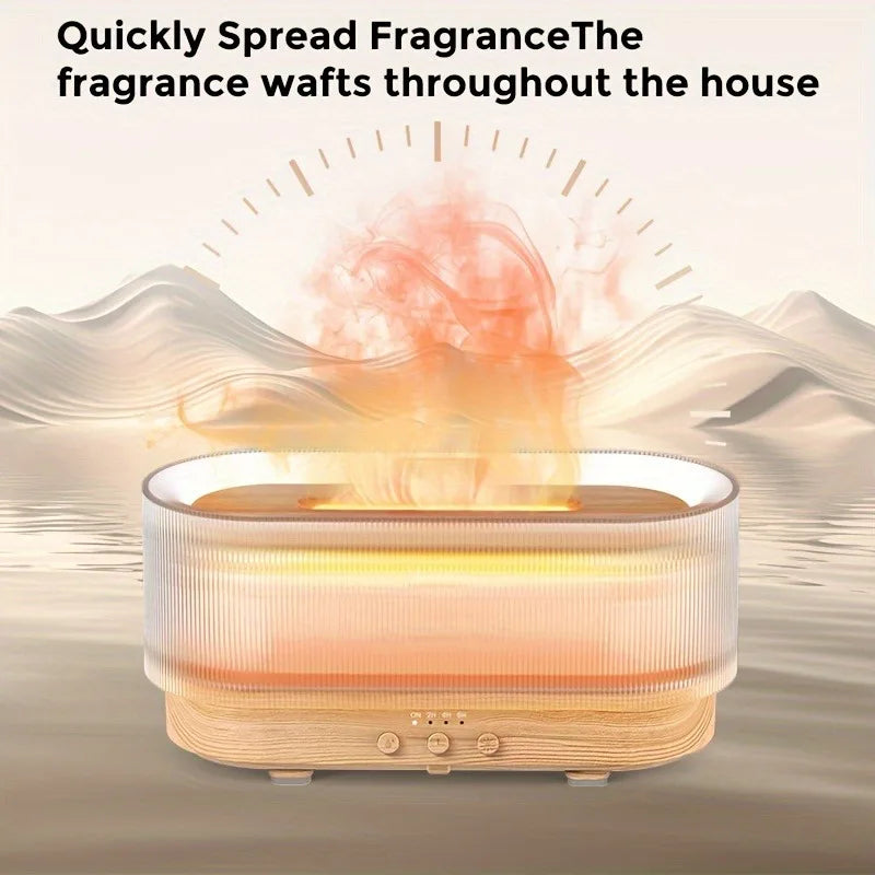 Air Flame Humidifier – Ambient Flame Diffuser for Relaxation & Sleep