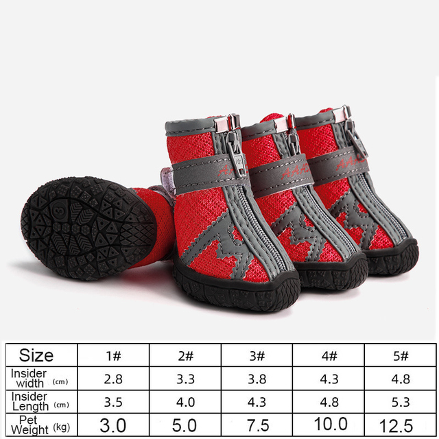 Dog Shoes for Hot Pavement – Breathable Non-Slip Dog Boots for Paw Protection