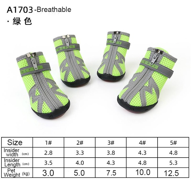 Dog Shoes for Hot Pavement – Breathable Non-Slip Dog Boots for Paw Protection