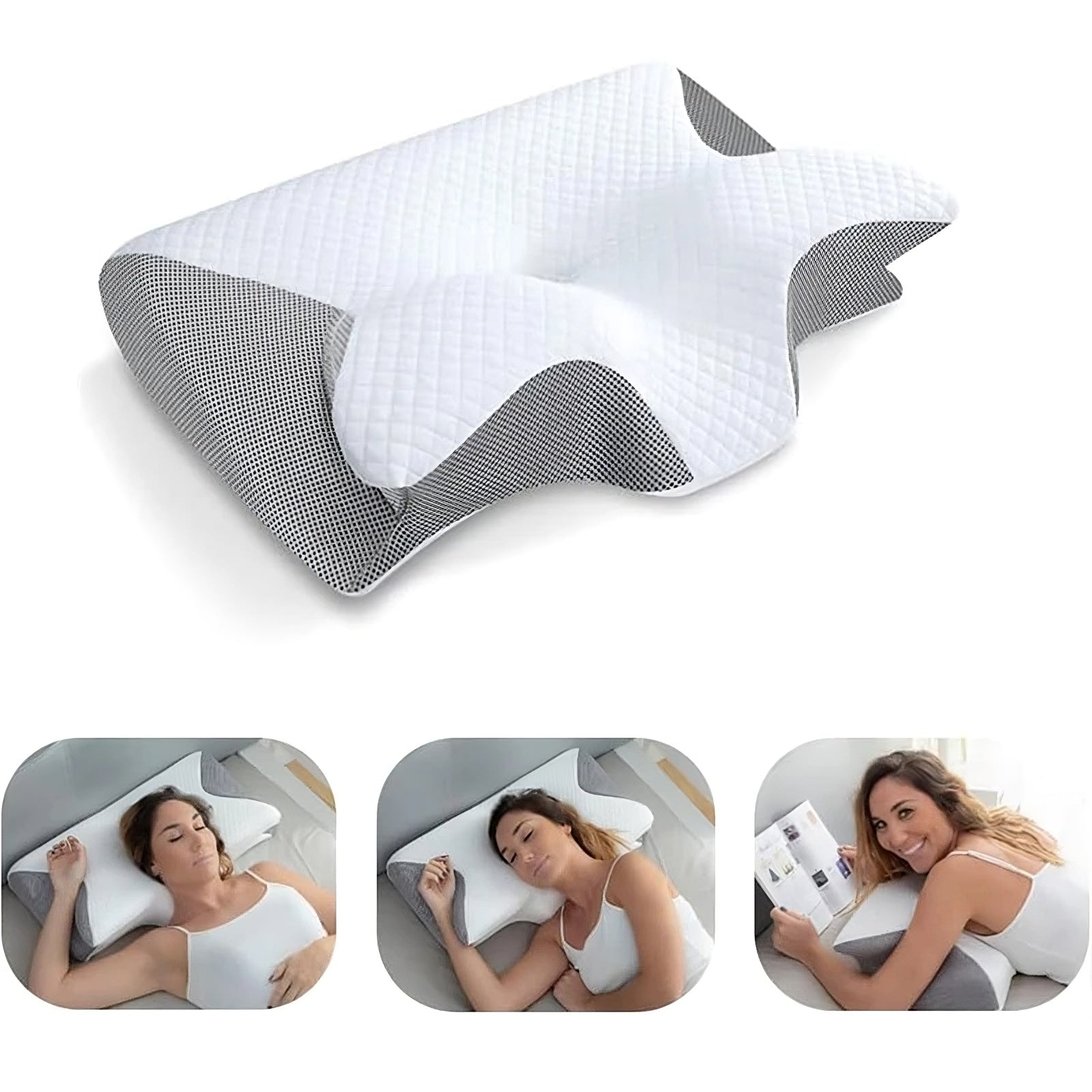Ergonomic Memory Foam Cervical Pillow – Cooling Orthopedic Neck Support for Back & Side Sleepers