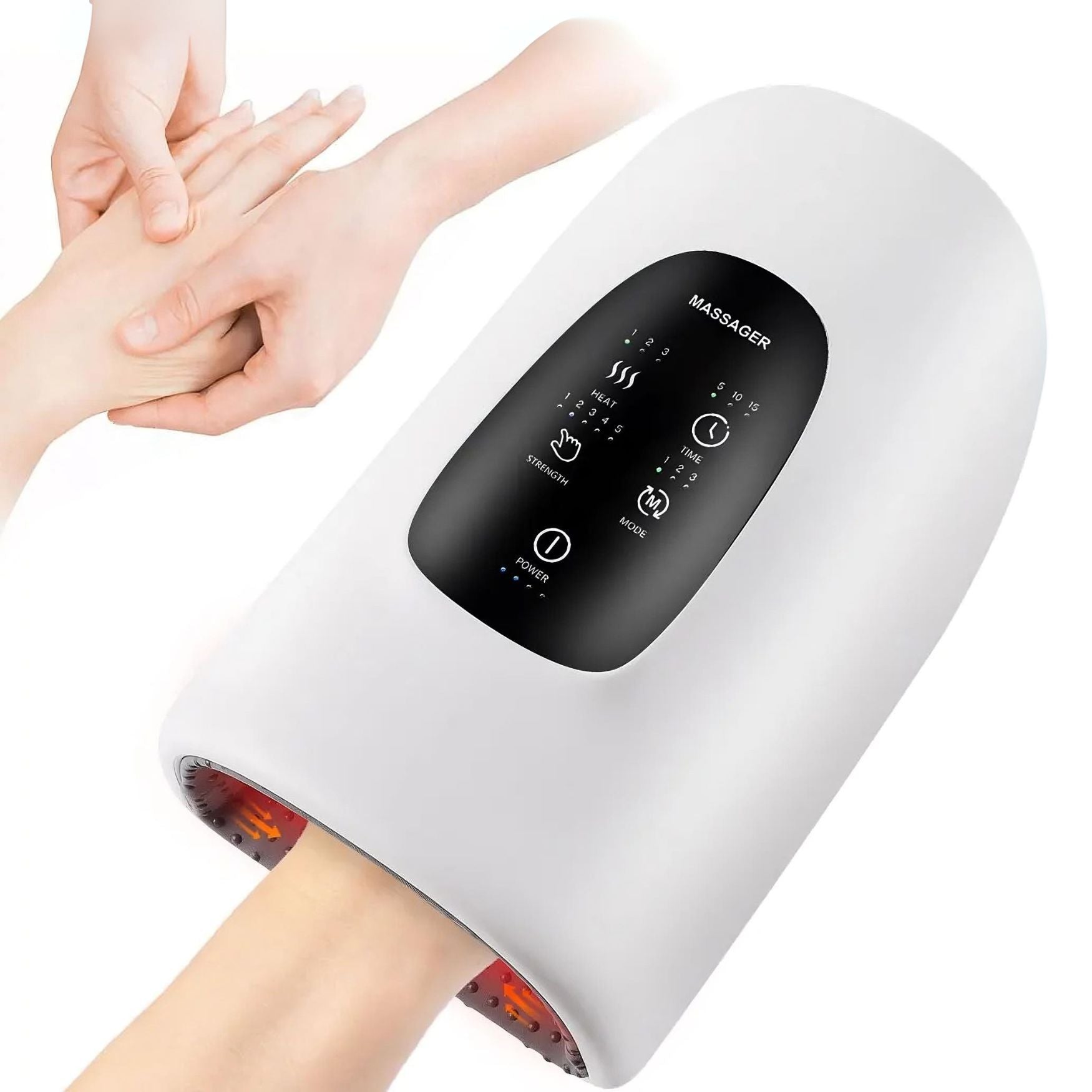 Wireless Electric Hand Massager with Heat – Cordless Compression Massager for Hand Pain & Daily Relief
