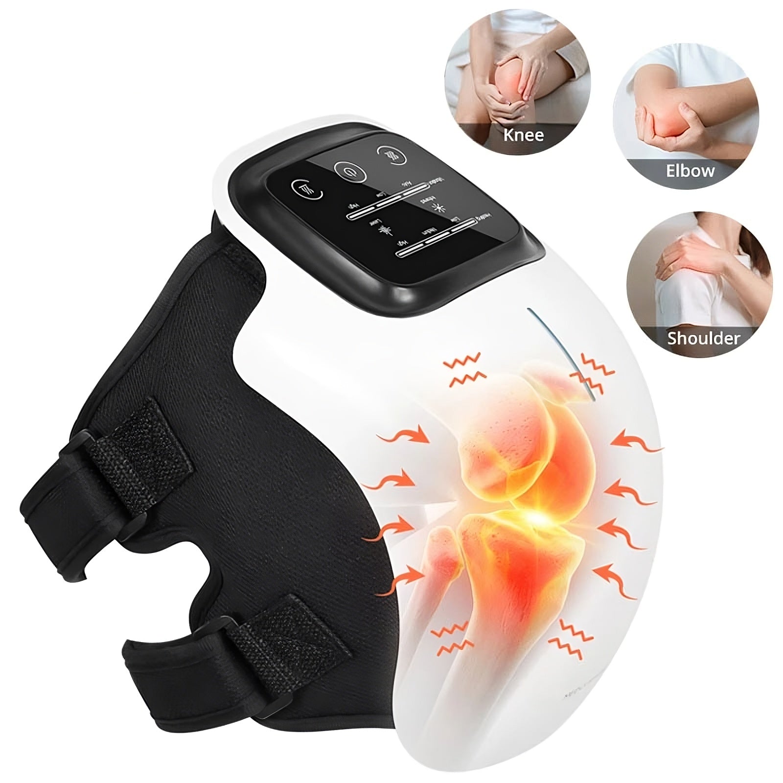 Electric Knee Therapy Device with Heat & Red Light – Wireless Knee Massager for Joint Relief & Recovery