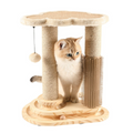 Cat Scratching Post with Perch & Toys – Sisal Cat Tree for Indoor Cats and Furniture Protection