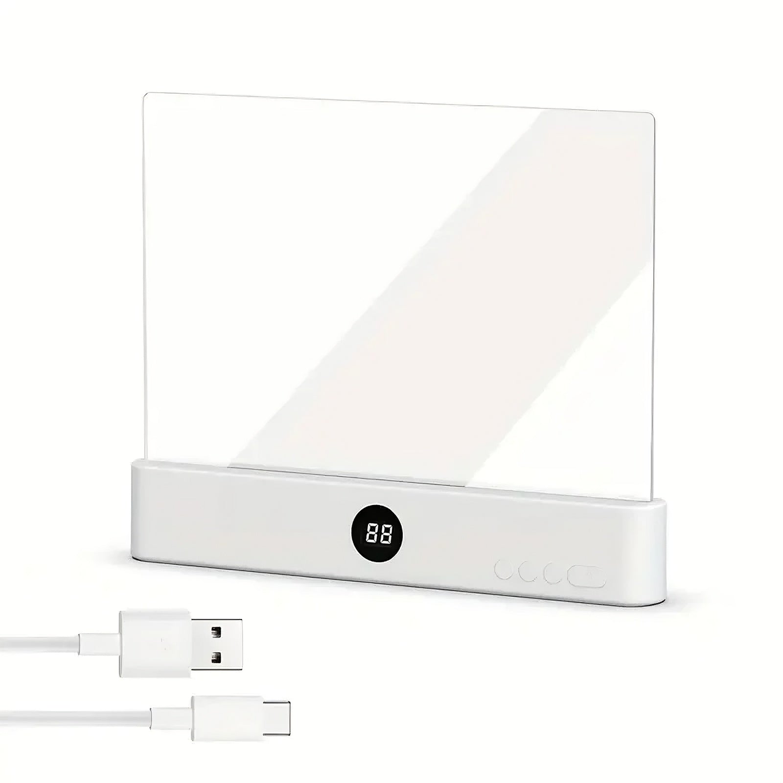 LED Book Light for Reading – Rechargeable Flat Panel Reading Light with Eye-Care Glow