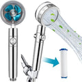 High-Pressure Propeller Shower Head – Water-Saving Handheld Shower with Filter for Low Water Pressure Homes