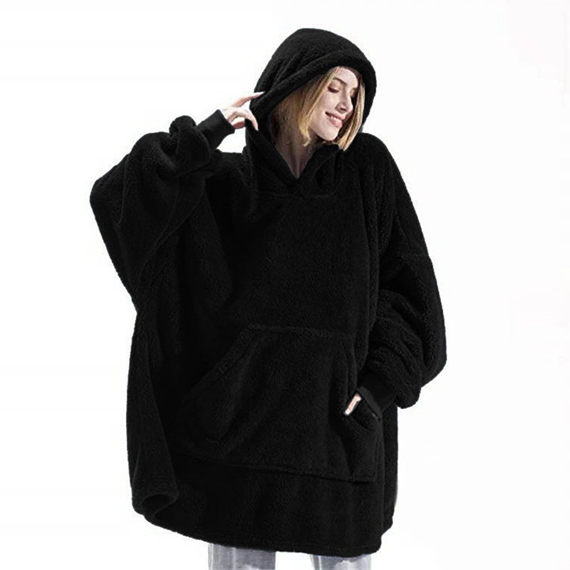 Oversized Hoodie Blanket – Sherpa Wearable Blanket for Cozy Evenings
