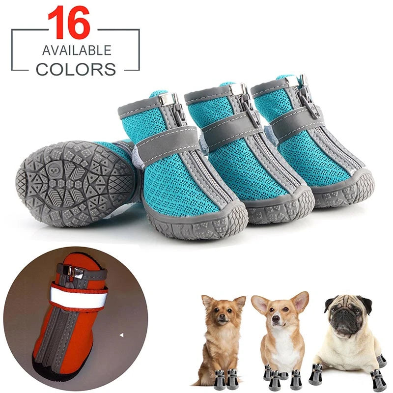 Dog Shoes for Hot Pavement – Breathable Non-Slip Dog Boots for Paw Protection