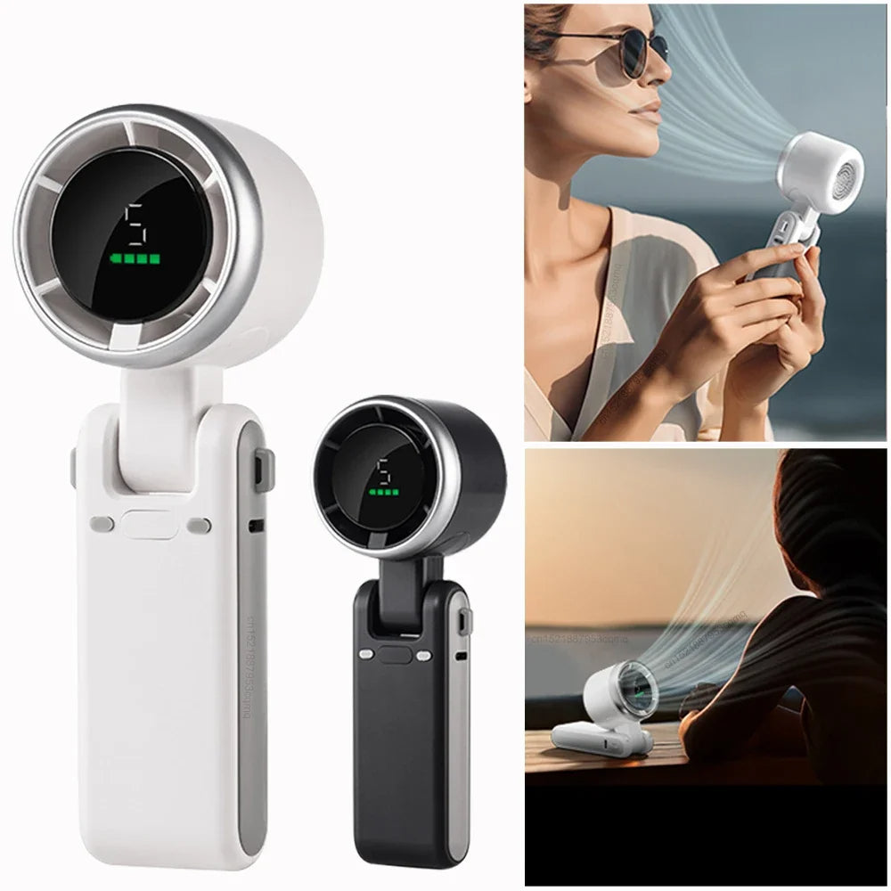 Handheld Turbo Fan – High-Speed Portable Fan with 5 Adjustable Speeds