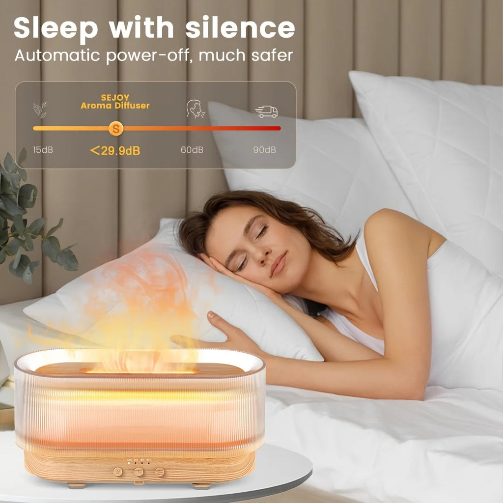 Air Flame Humidifier – Ambient Flame Diffuser for Relaxation & Sleep
