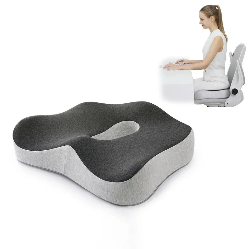 Memory Foam Office Chair Cushion Set – Ergonomic Seat & Lumbar Support for Back, Hip & Tailbone Pain