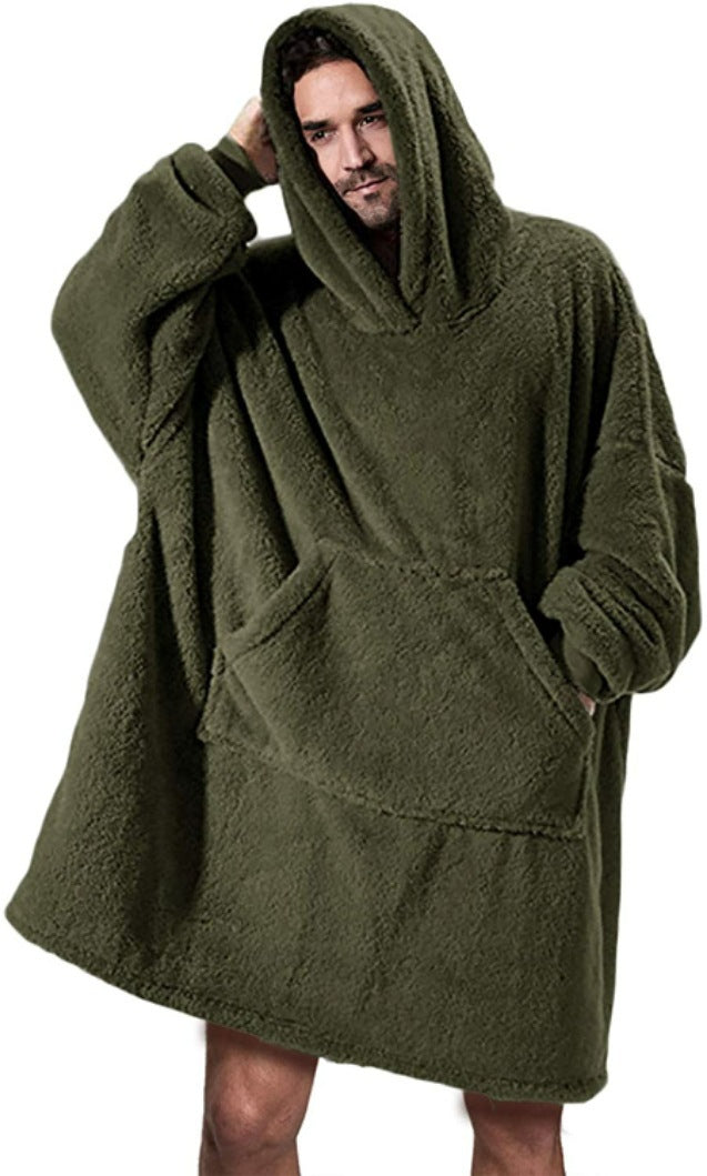 Oversized Hoodie Blanket – Sherpa Wearable Blanket for Cozy Evenings