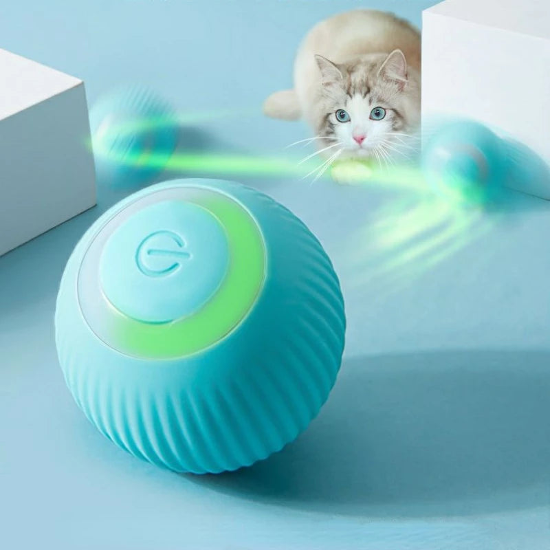 Automatic Rolling Ball Cat Toy – USB Rechargeable Interactive Cat Ball