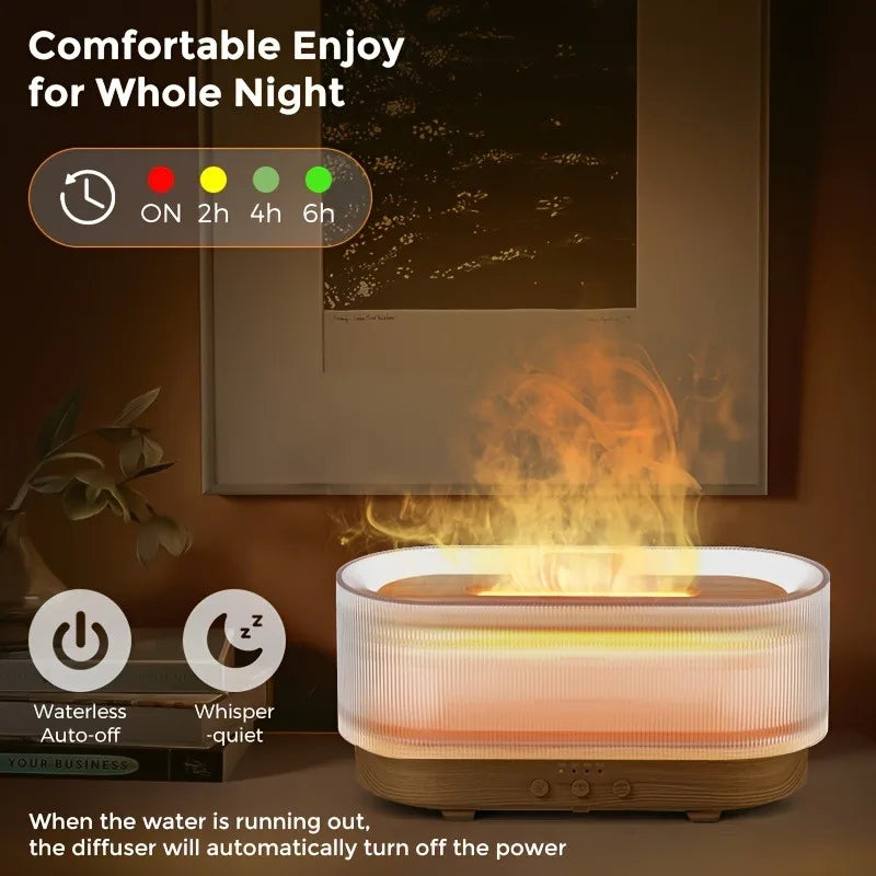 Air Flame Humidifier – Ambient Flame Diffuser for Relaxation & Sleep