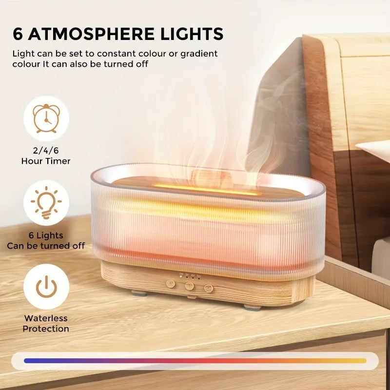 Air Flame Humidifier – Ambient Flame Diffuser for Relaxation & Sleep