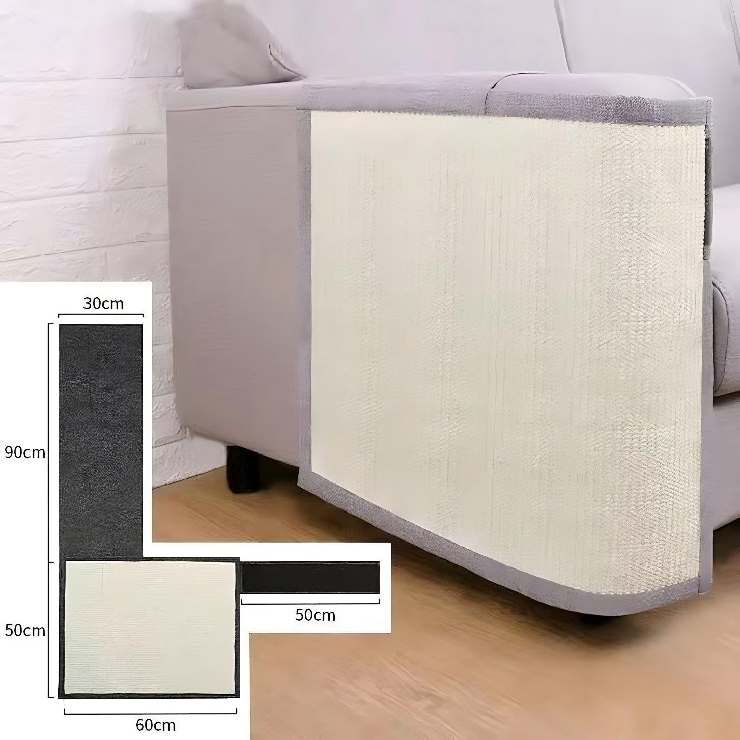 Cat Scratch Sofa Protector – Sisal Couch Arm Cover for Cats to Scratch Without Damage