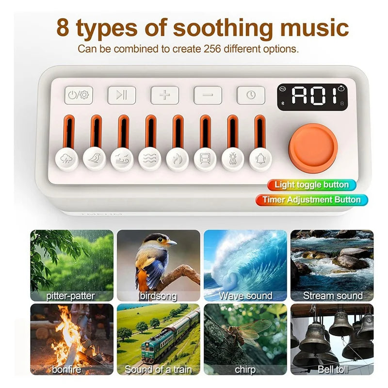 Ambient Sound Machine with Night Light – Sleep & Relaxation Sound Device  Why this works:
