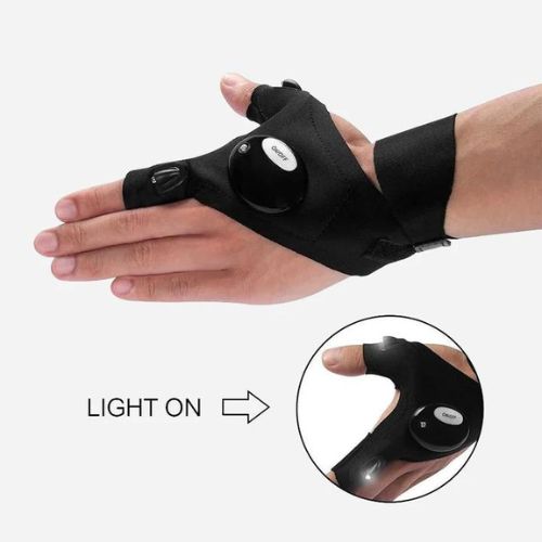 LED Flashlight Gloves – Hands-Free Light for Work, Repairs & Everyday Tasks