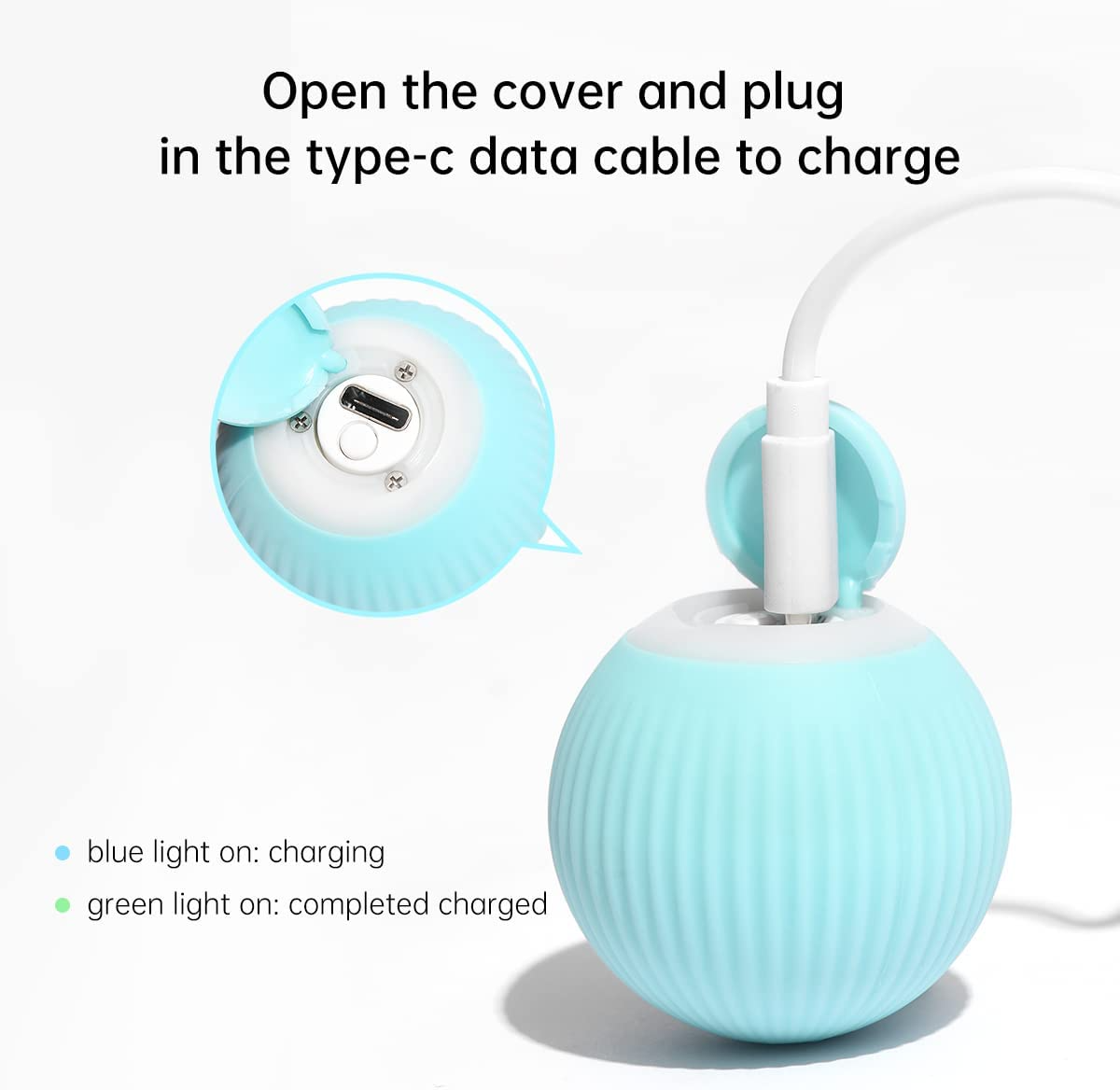 Automatic Rolling Ball Cat Toy – USB Rechargeable Interactive Cat Ball