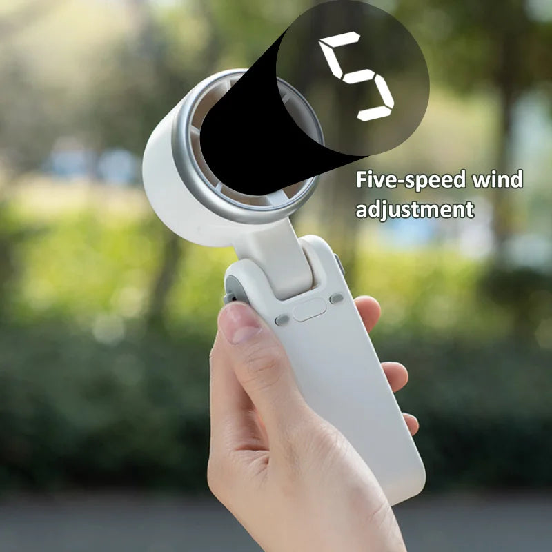 Handheld Turbo Fan – High-Speed Portable Fan with 5 Adjustable Speeds