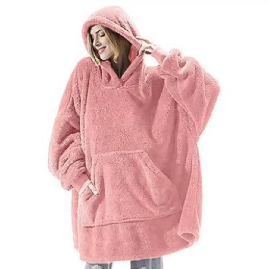 Oversized Hoodie Blanket – Sherpa Wearable Blanket for Cozy Evenings
