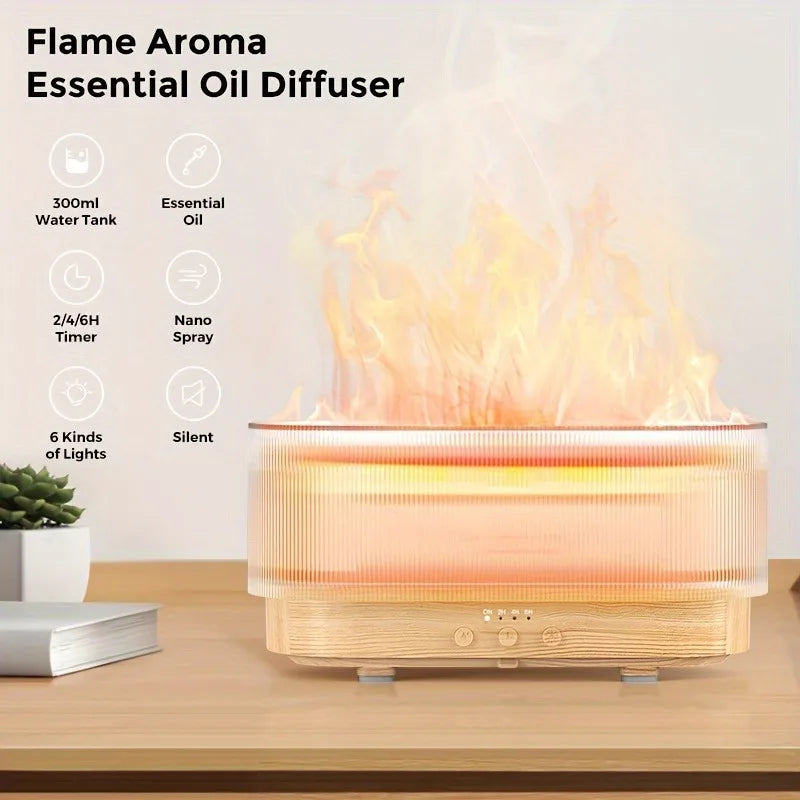 Air Flame Humidifier – Ambient Flame Diffuser for Relaxation & Sleep