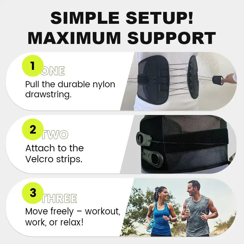 Adjustable Lumbar Support Belt – Waist Brace for Daily Back Support