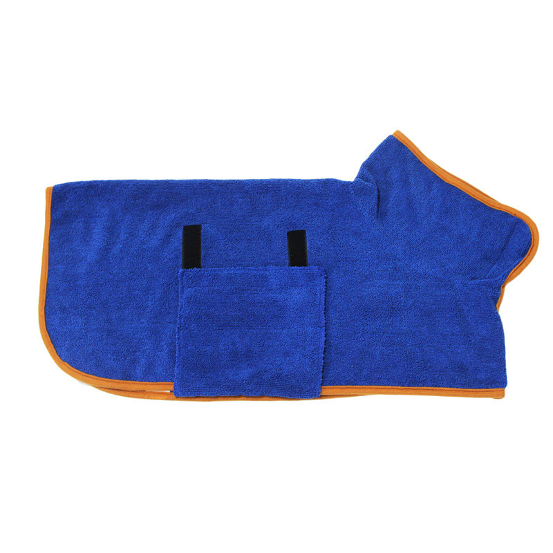 Dog Bathrobe Towel – Adjustable Absorbent Pet Bathrobe for Fast Drying & Warmth